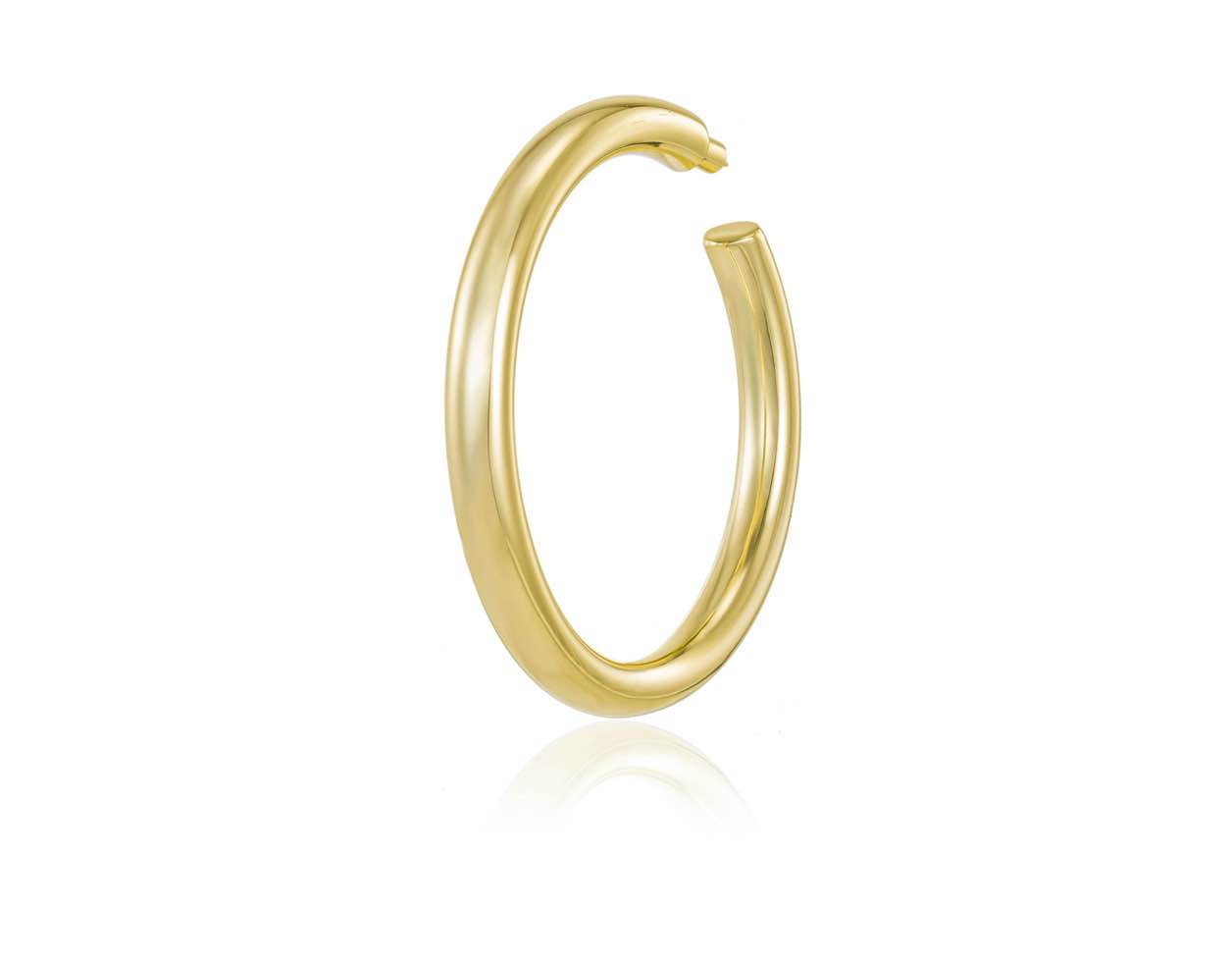 Chunky tube hoop earrings